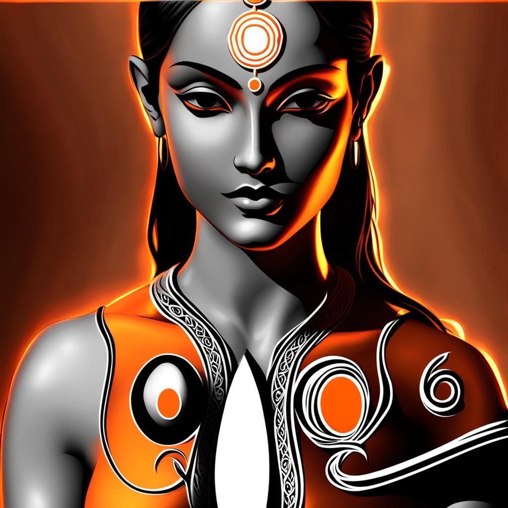 Sacral Chakra: Digital Illustration of Svadhisthana