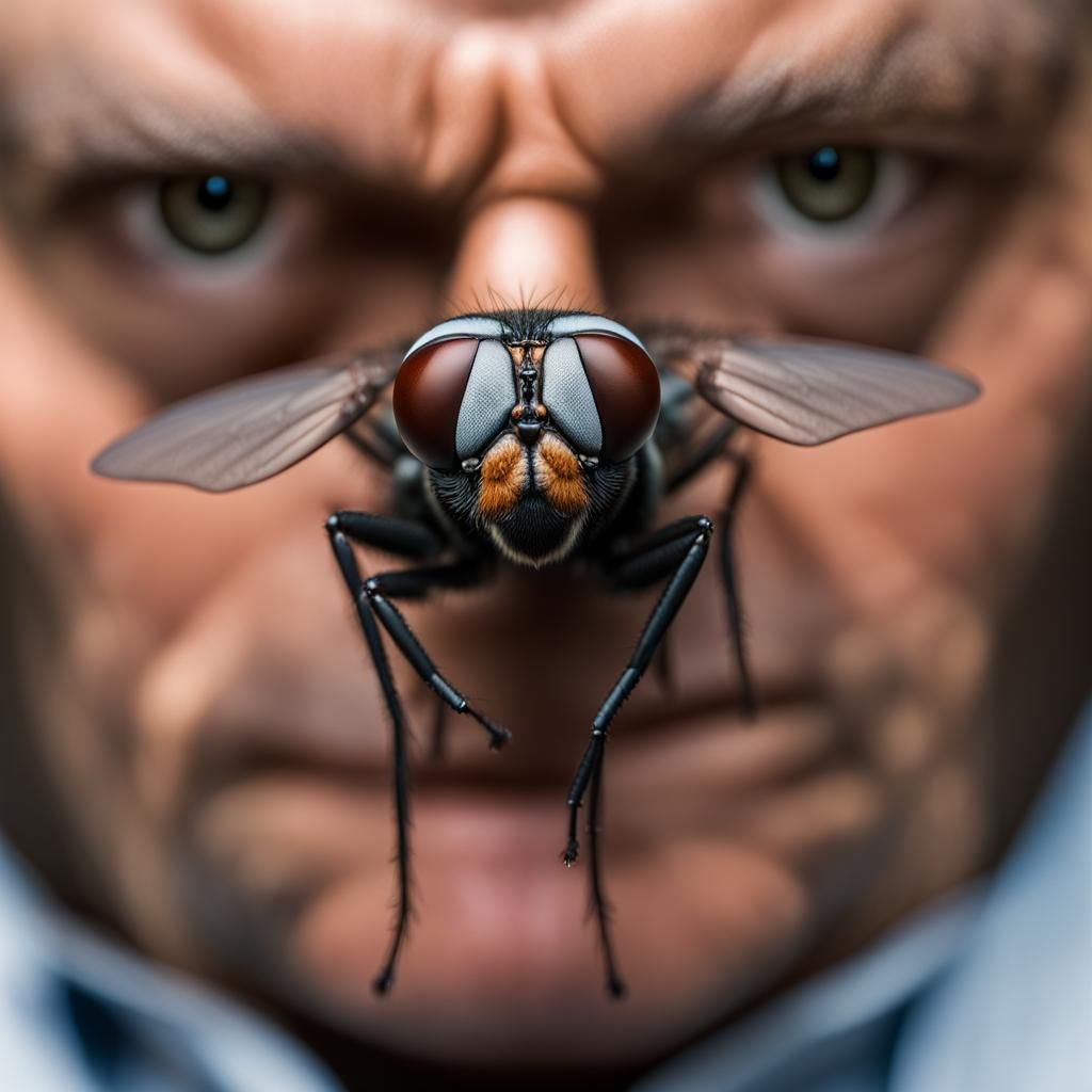 Giant Housefly Portrait with Bokeh