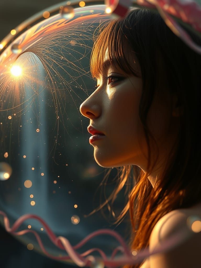 Misa Amane in Dreamlike Impressionism Oil