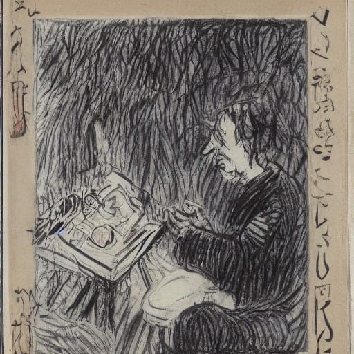 A Samurai's Deception: A Haunting Woodblock Print