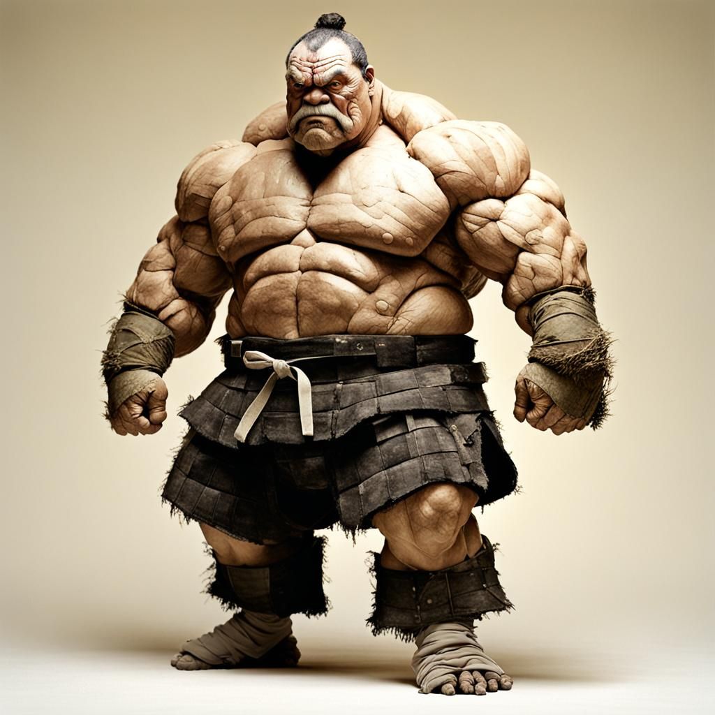 Rowan Atkinson as Sumo Titan: Digital Art Portrait