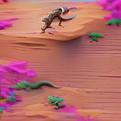 Lizard Cowboy in Detailed 8k Resolution