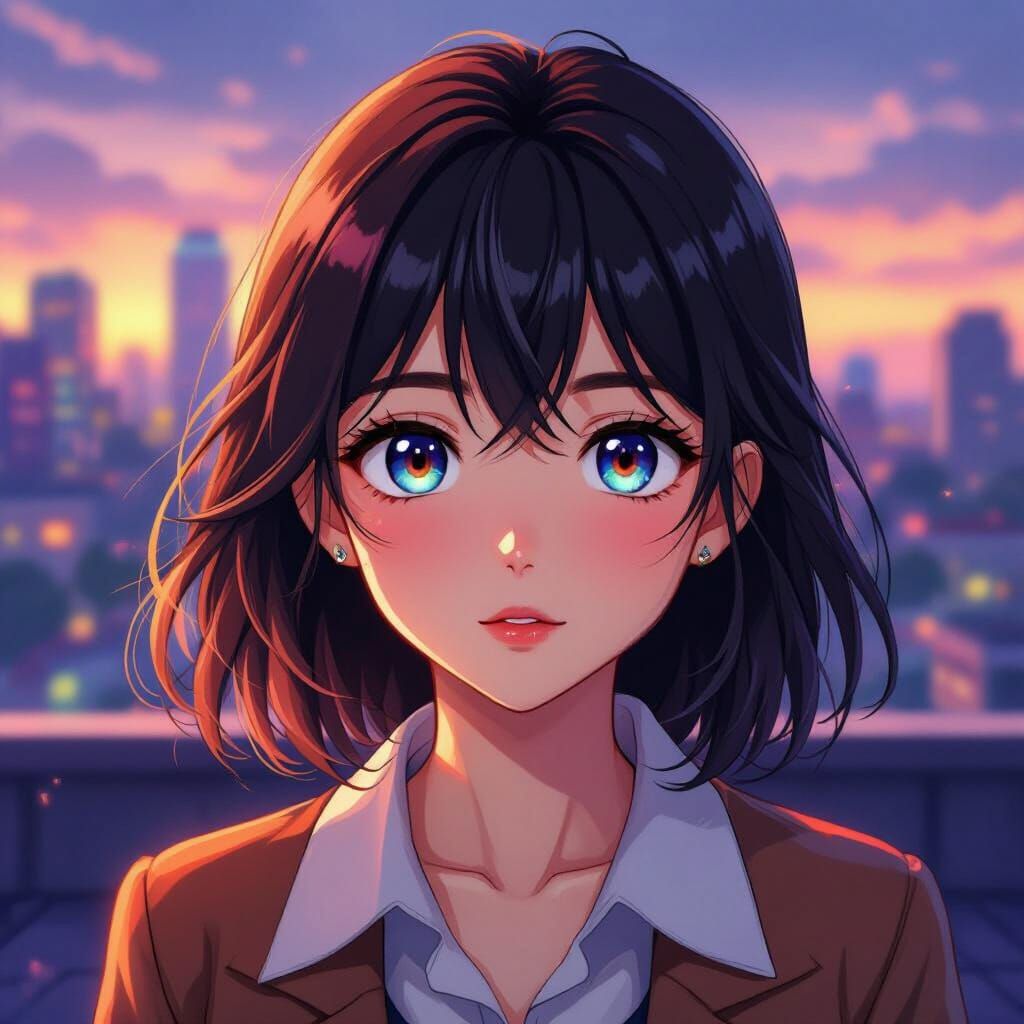 Detailed Anime Character Portrait in Cinematic Style