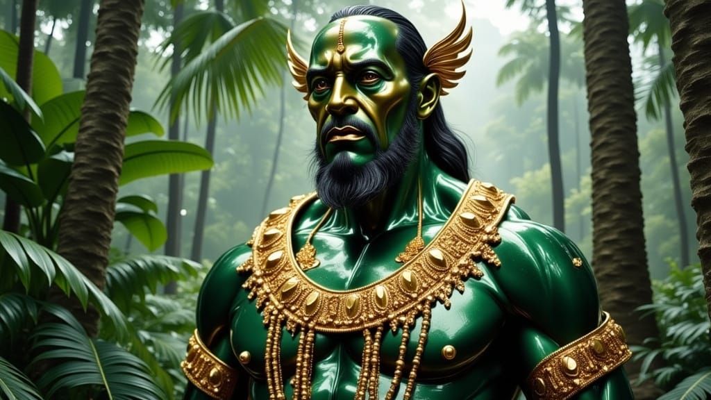 The Green Jungle King: Detailed Realism and Exquisite Flux