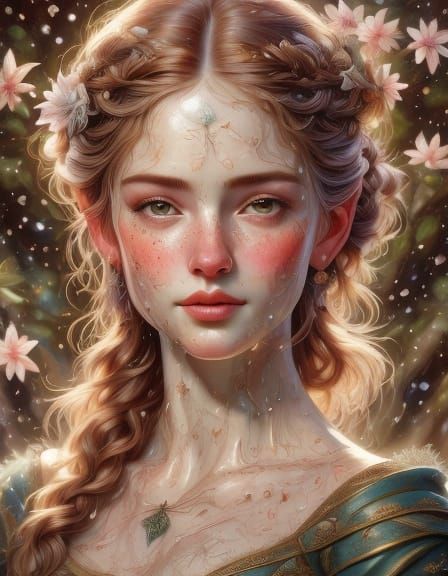 Renaissance Portrait of Kira in Vibrant Fantasy Style