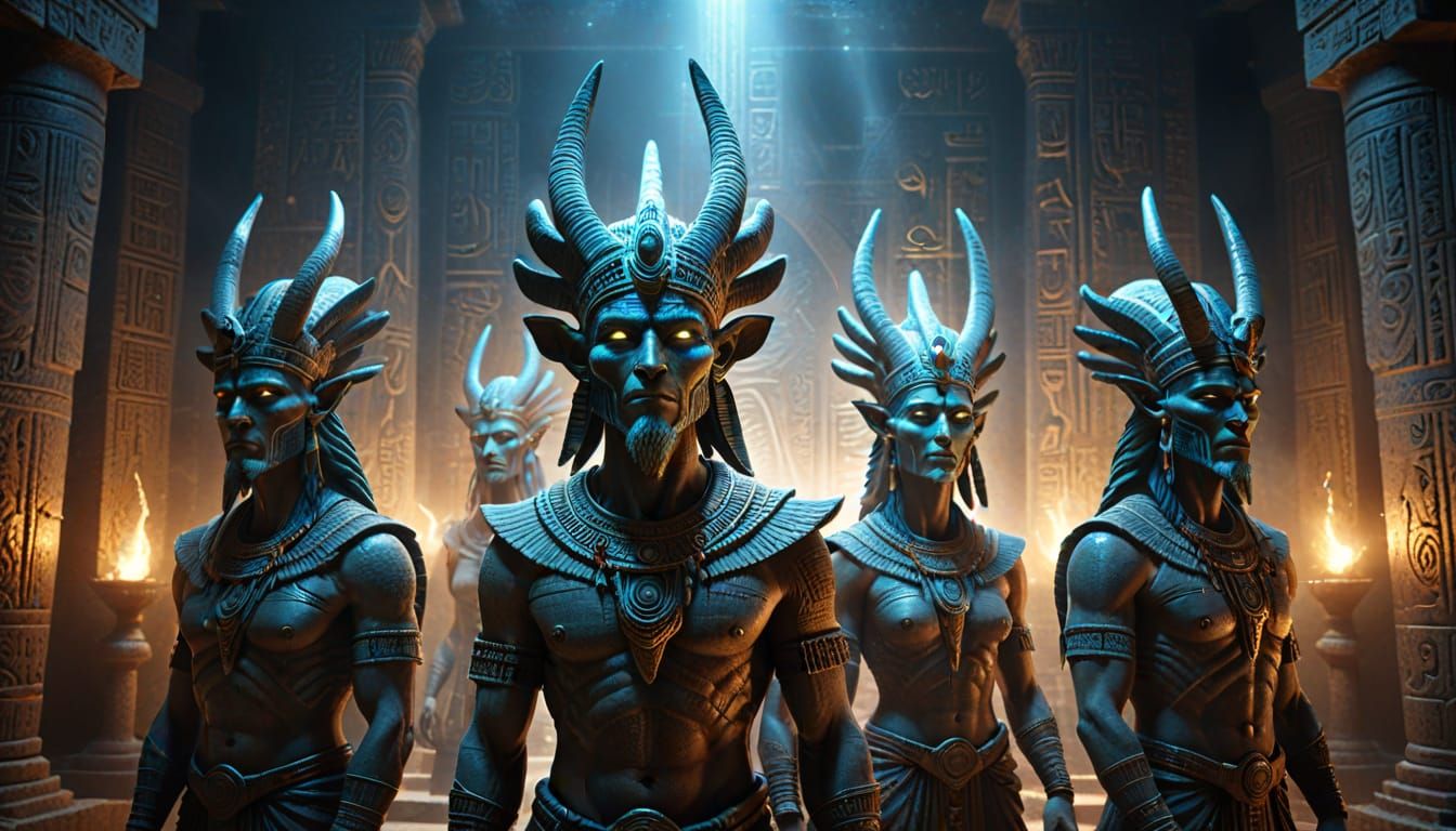 Divine Anunnaki Aliens in Mesopotamian Temple