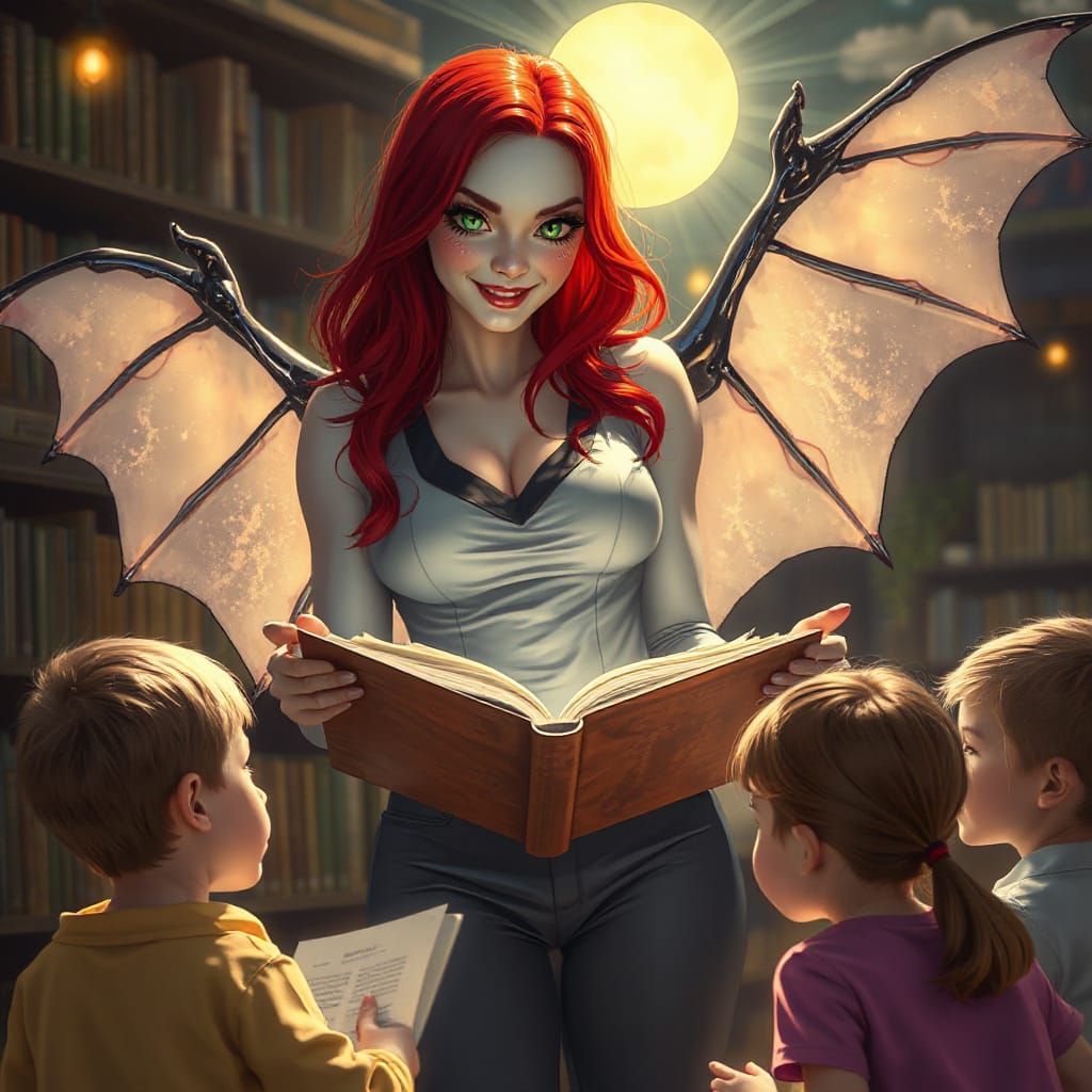 Chrome Vampire Reads to Children