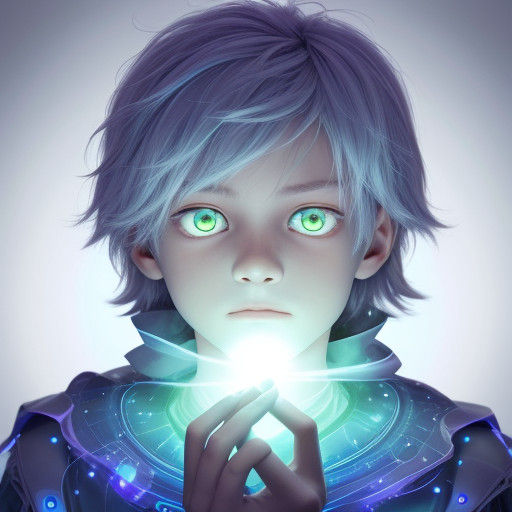 Hyper-realistic Alien Boy Emits a Psychic Aura in Ethereal L...