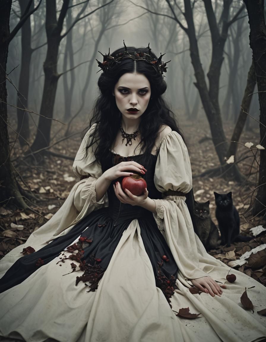 Gothic Snow White: A Dark Fairytale Portrait