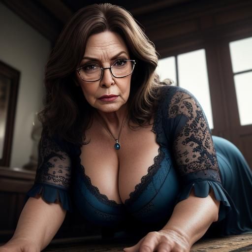 Flirty Brunette Woman Crawling: Hyperrealistic 64 Megapixel ...