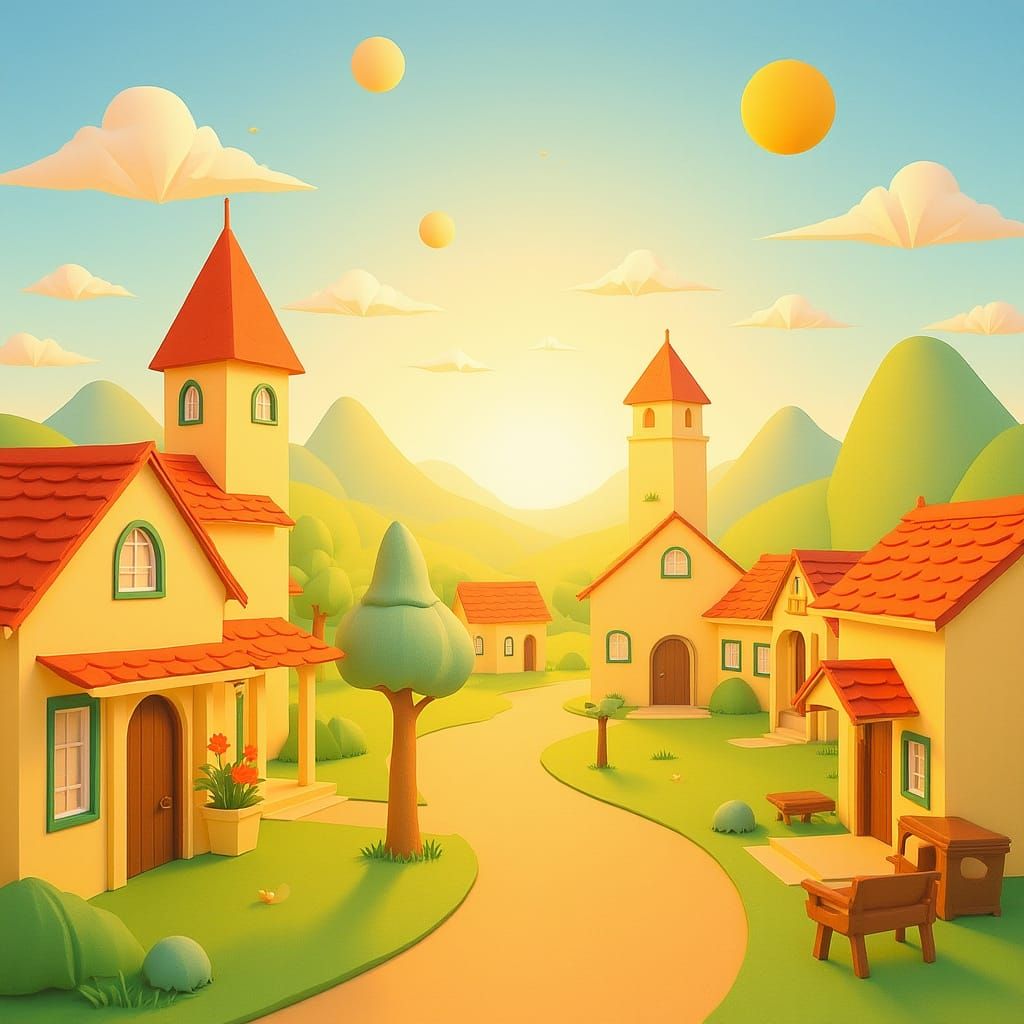 Rogueport Town in Charming Papercraft Style