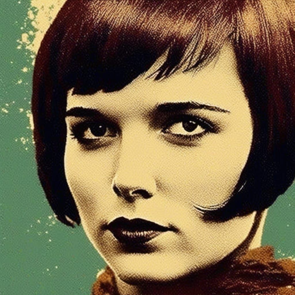 Louise Brooks Portrait in Pop Art Style