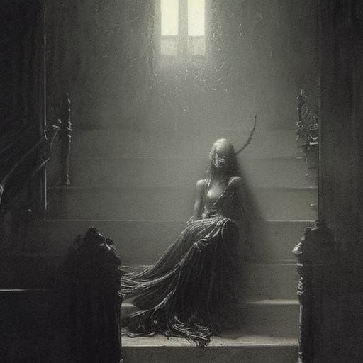 Horrific Princess's Apartment in Doré, Rutkowski Style