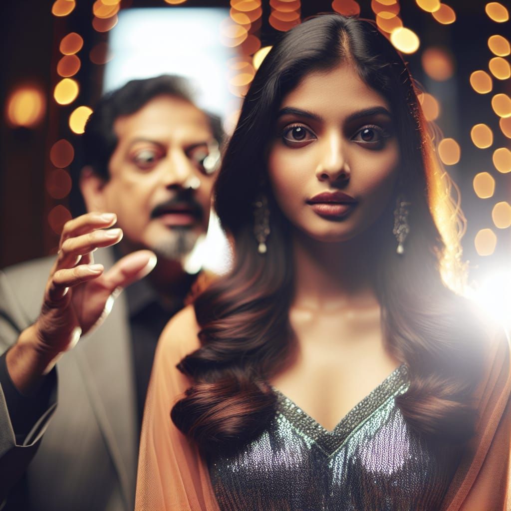 Entranced Woman Under Stage Hypnotist's Spell