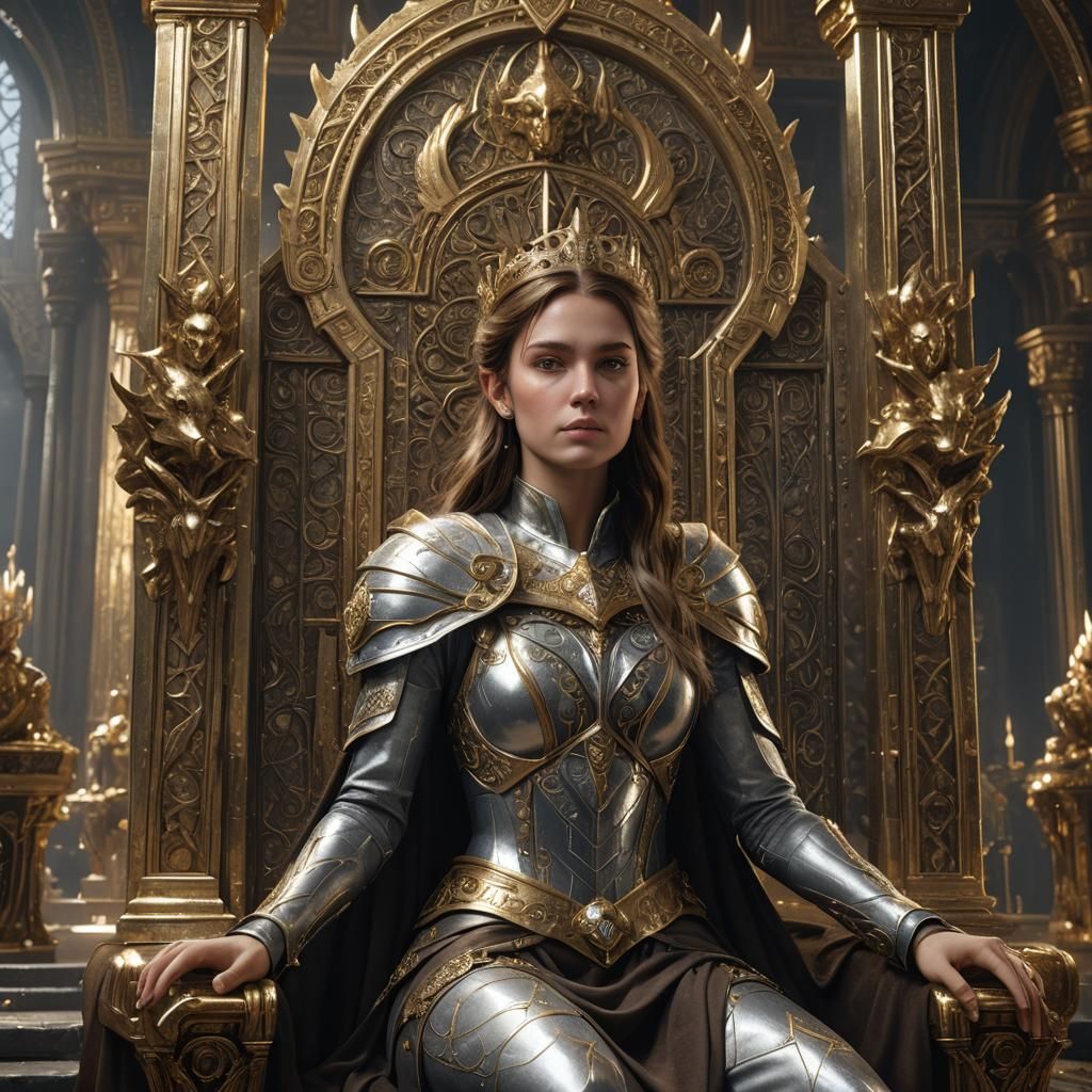 Rebecca in Poseidon's Throne Room: Digital Matte Painting