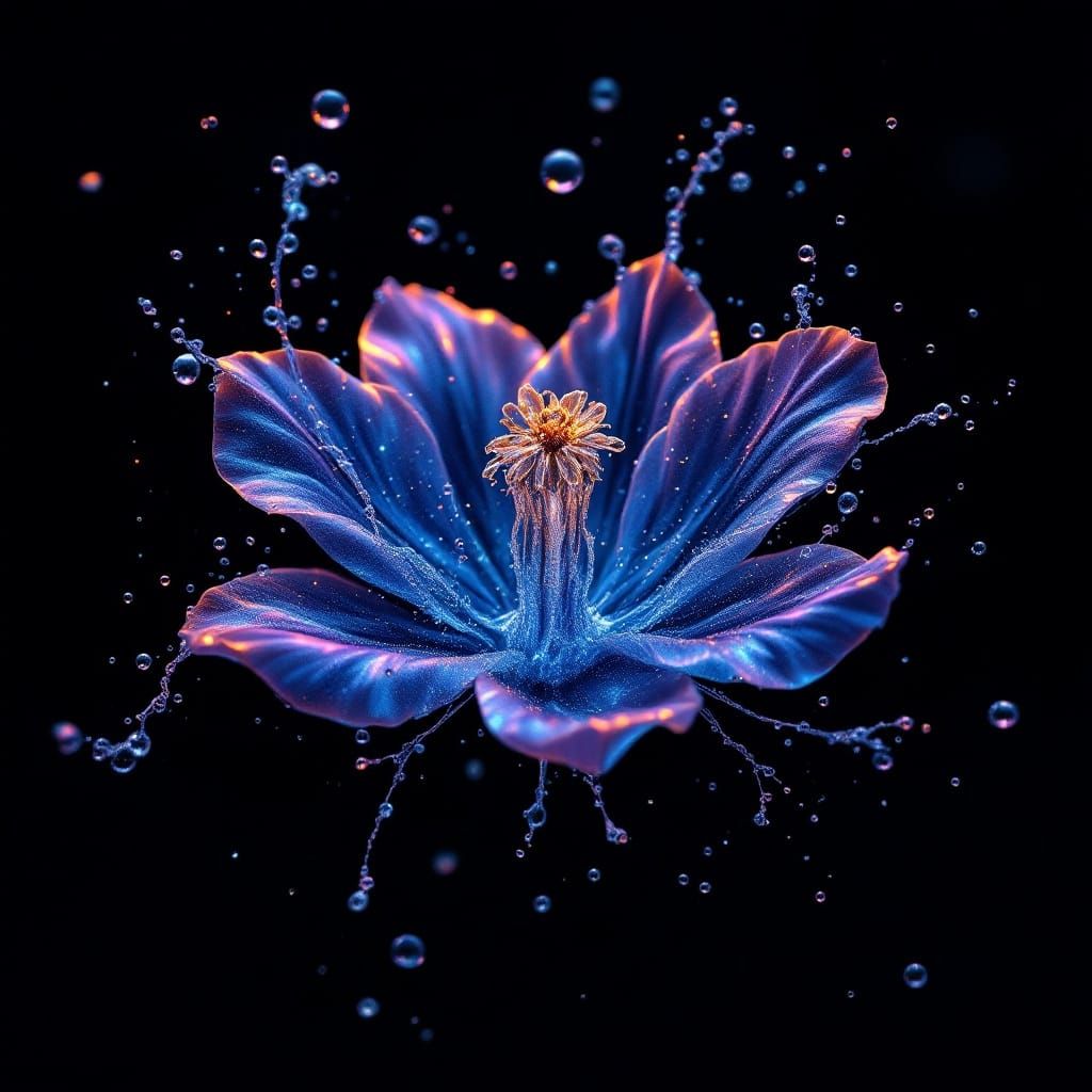 Ethereal Bloom in Cosmic Darkness