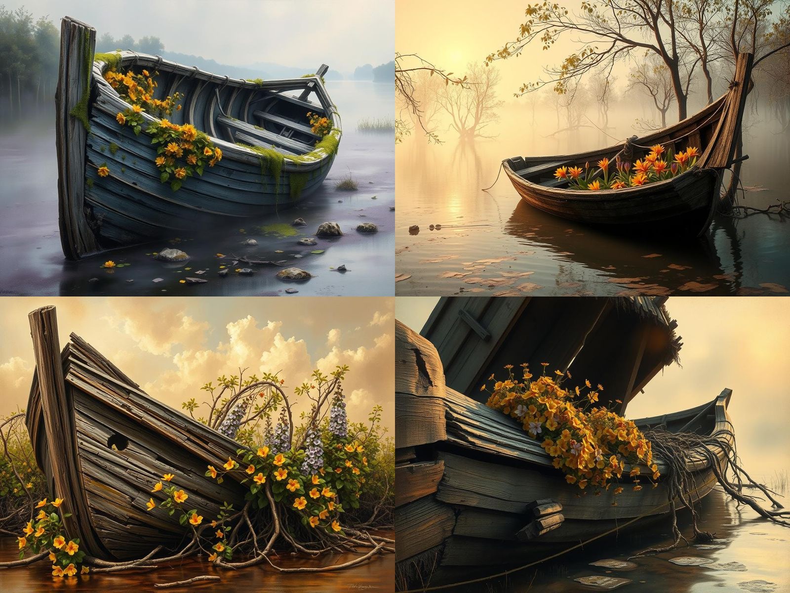 Mangrove Boat Ruin in Dutch Golden Age Style