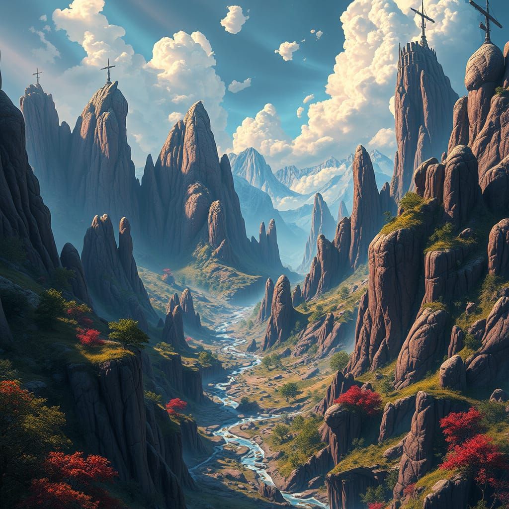 Epic Fantasy Realm Unfolds in Vibrant, High-Definition Splen...