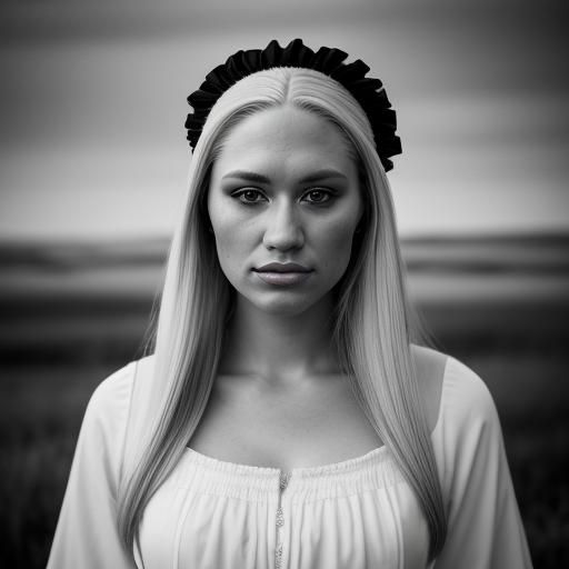 Beautiful Amish Woman Portrait in Hyperrealistic Style