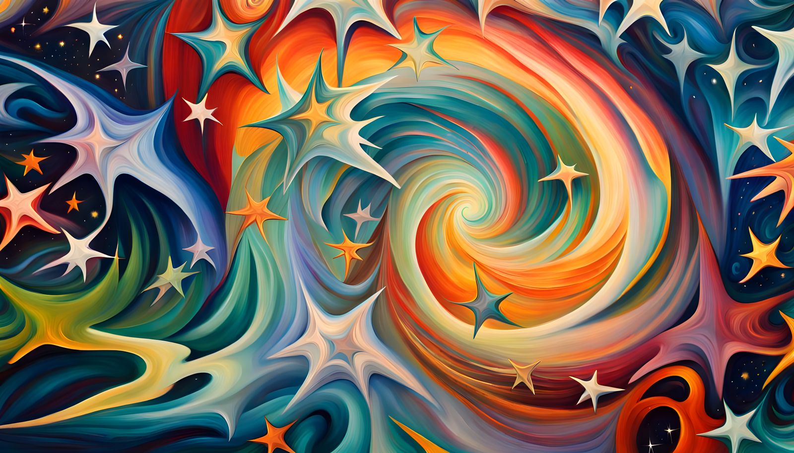 Vibrant Star Cluster Formation in Abstract Expressionism