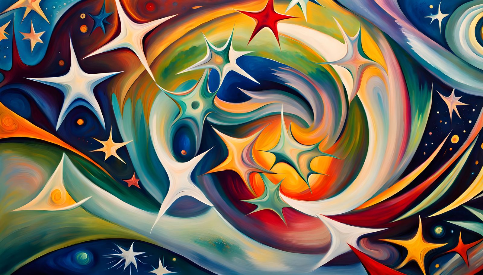Iridescent Stars in Magnetic Whirlpool: Abstract Expressioni...