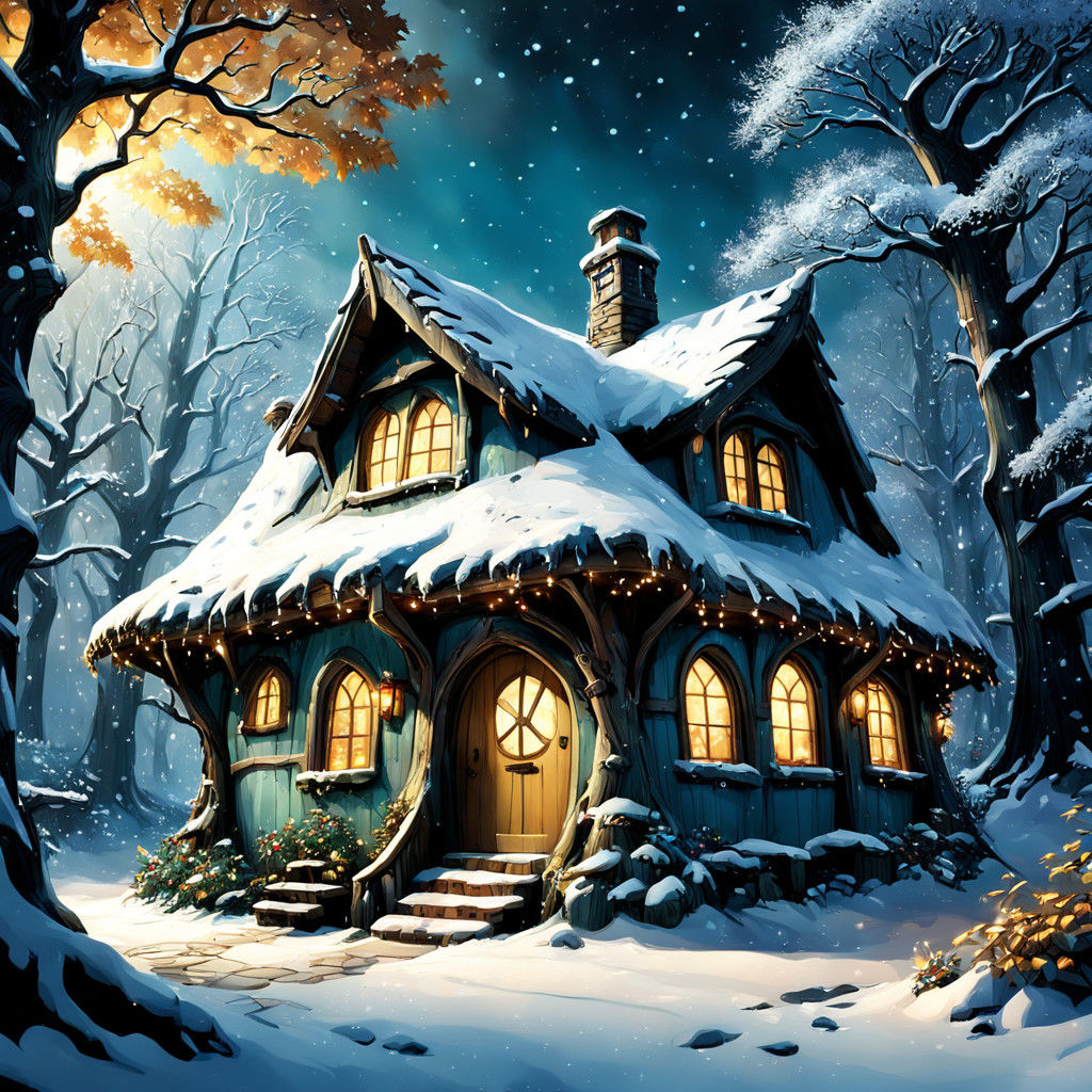 Winter Wonderland in the Shire: A Maple Tree Hobbit House