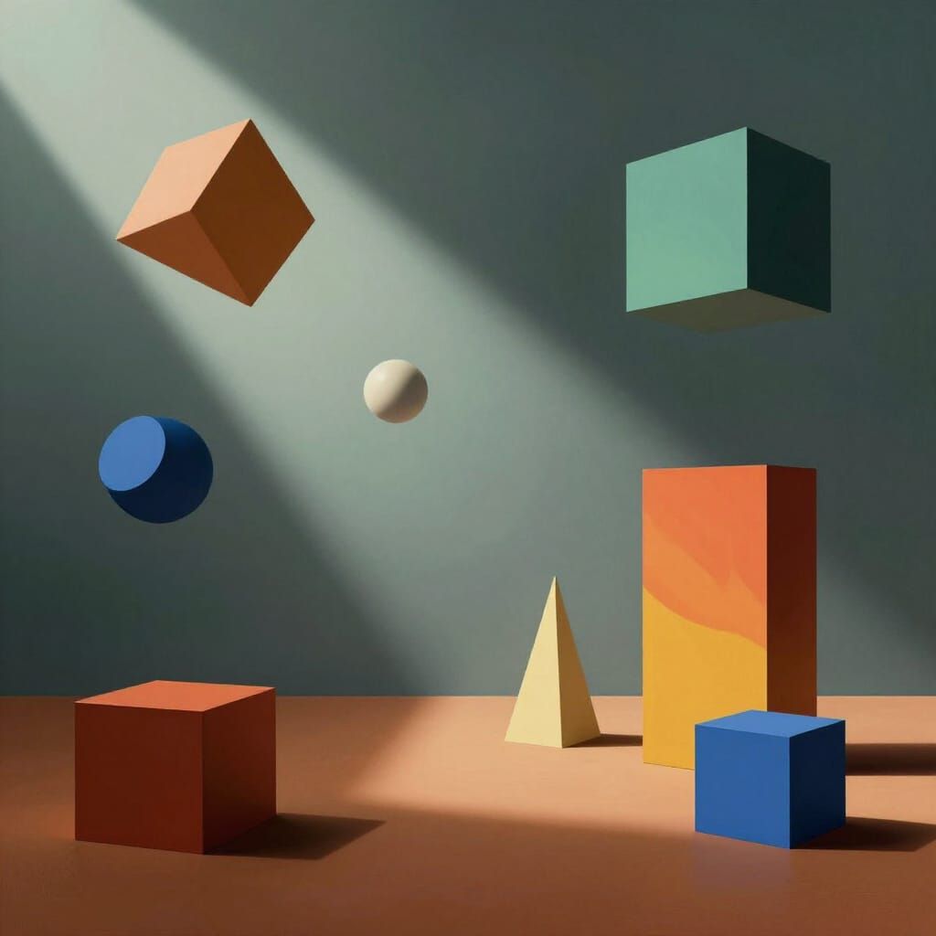 Surreal Landscape Blurring 3D and 2D Art Styles
