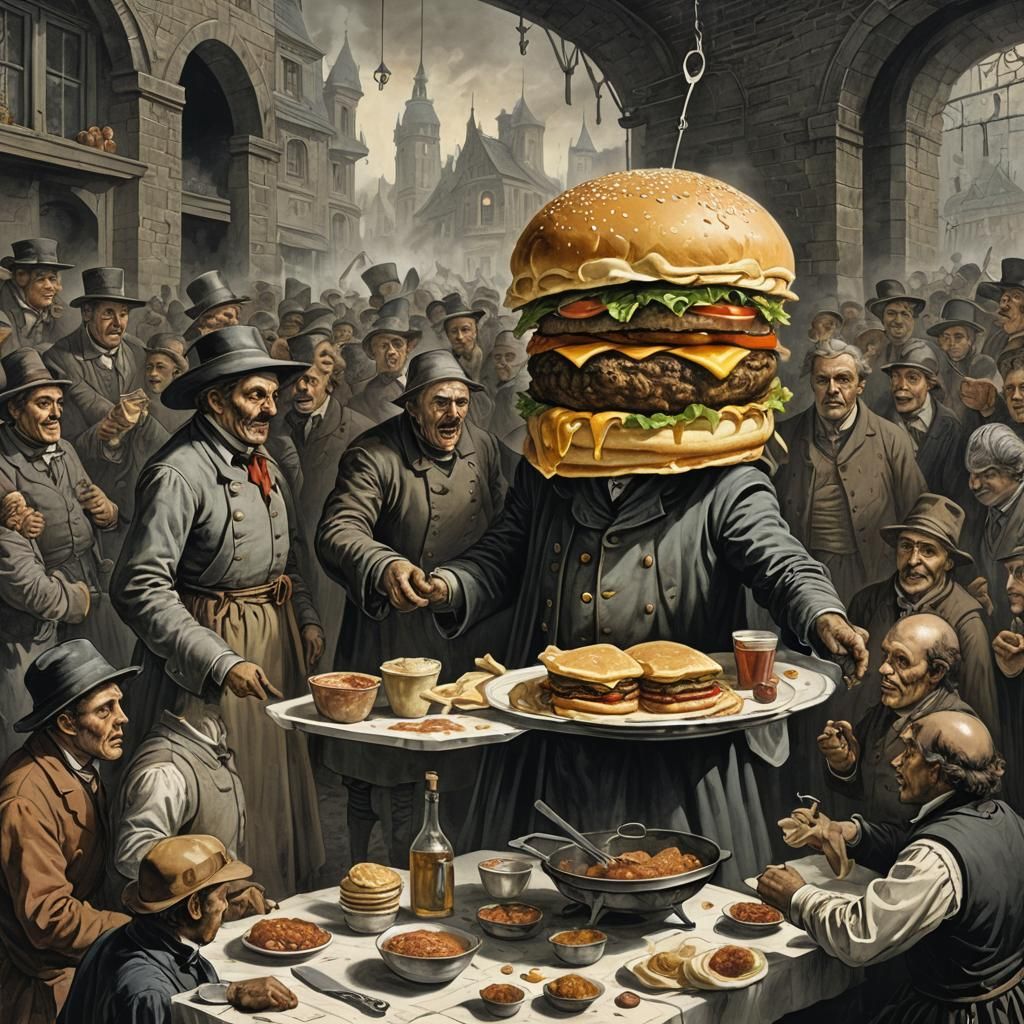 Hamburger Crepe Horror in Doré Style