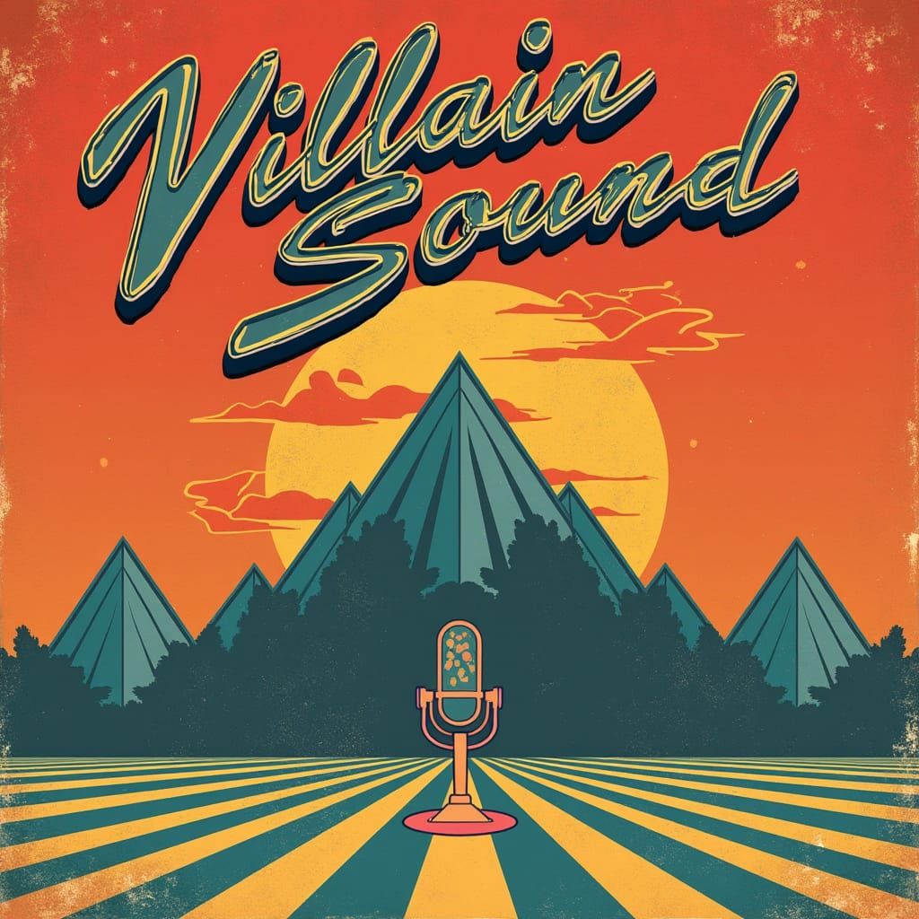Retro Album Cover: Villain Sound in Pop Art Style