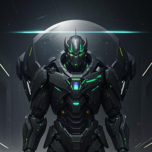 Futuristic Onua Toa of Earth in Sci-Fi Style