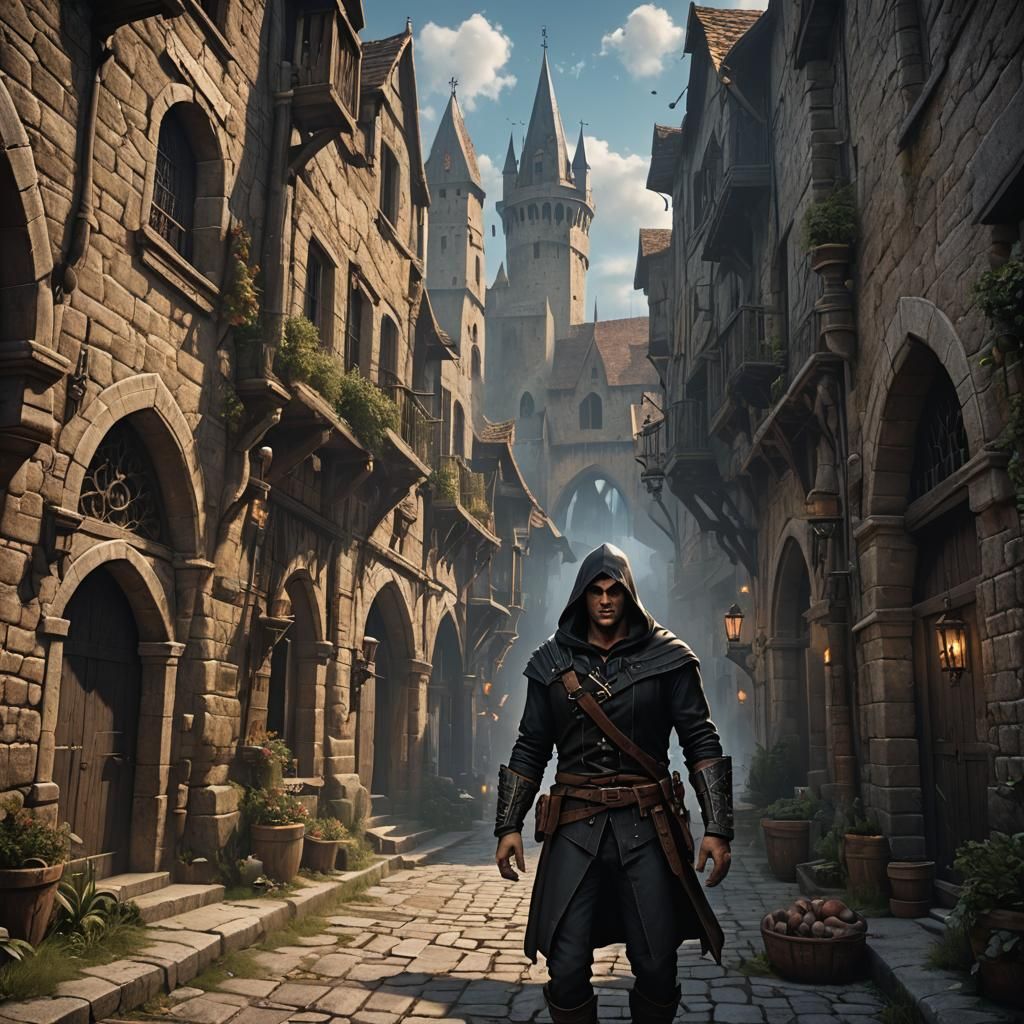 Ash Williams as Medieval Thief: Fantasy Concept Art