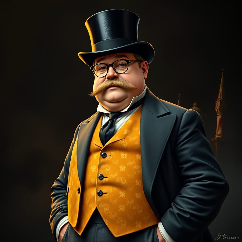 A Dapper Gentleman in Elaborate Morning Attire