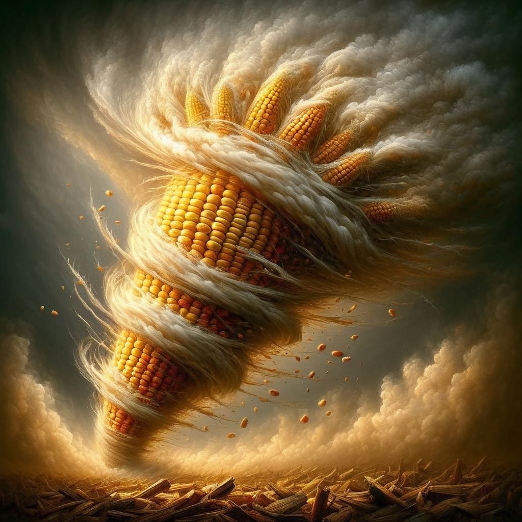 Corn on the Cob Tornado Art