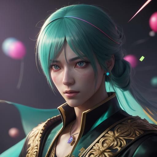 King in Dance Hall: Hyper-Realistic Digital Portrait