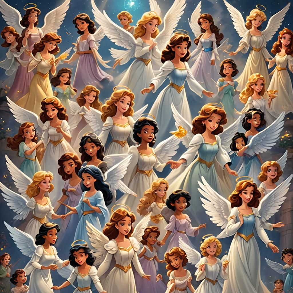 Disney Characters Reimagined as Angels