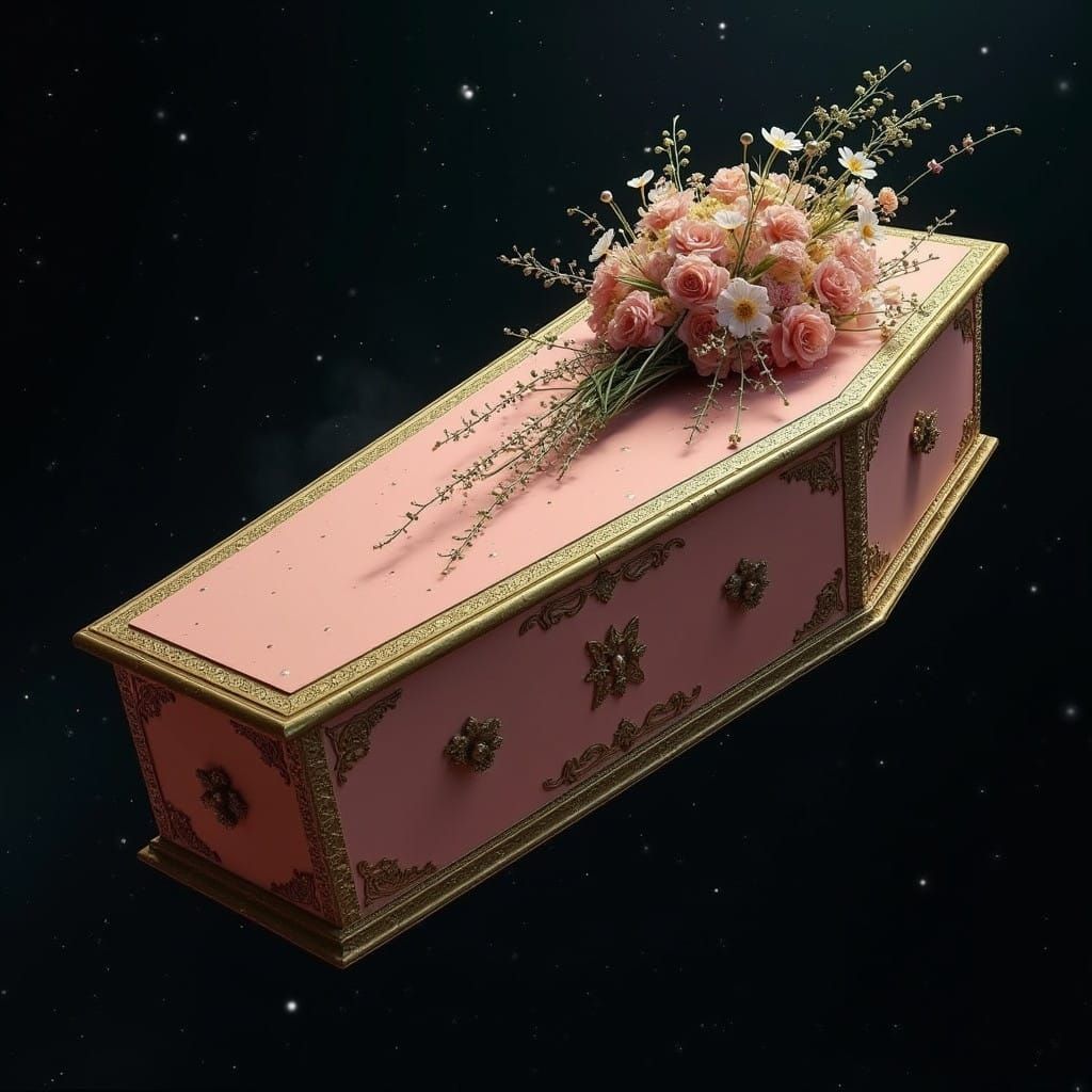 Cosmic Coffin in Liminal Space Photography Aesthetic