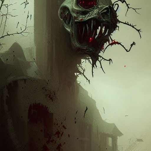 Sinister Zombie Apocalypse by Greg Rutkowski