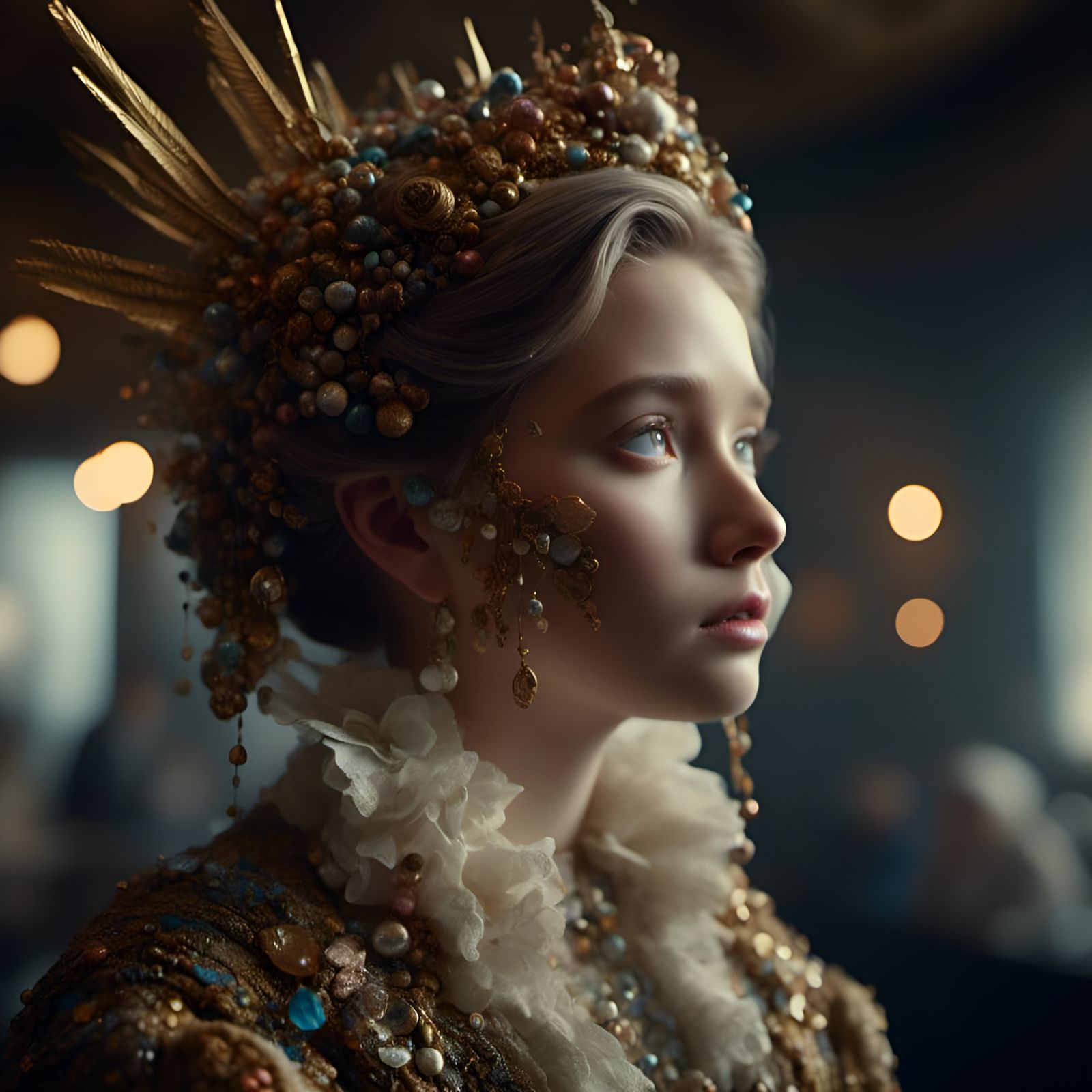 Queen Contemplates History in Hyperrealistic Photography