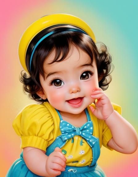Adorable Babies in a Retro Tingatinga Illustration