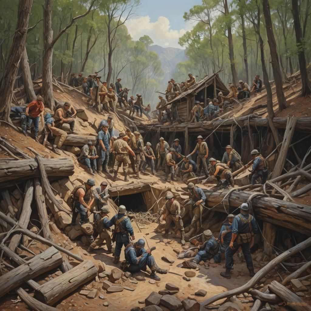 Detailed Oil Painting of a Snake Pit