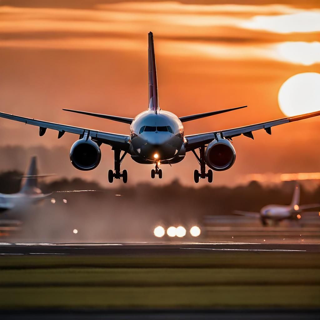 Sunset Landing: Professional Photography with Bokeh