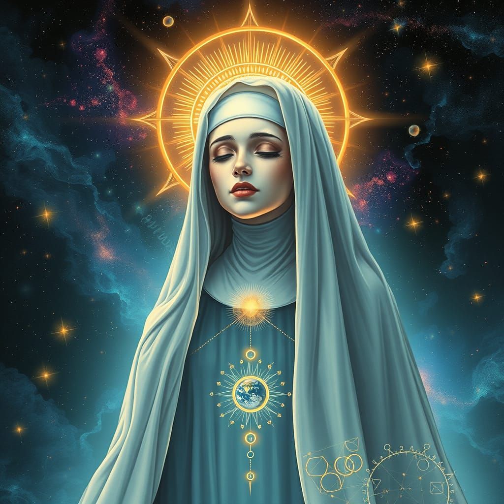 Cosmic Nun in 11 Dimensions, Astral Illustration