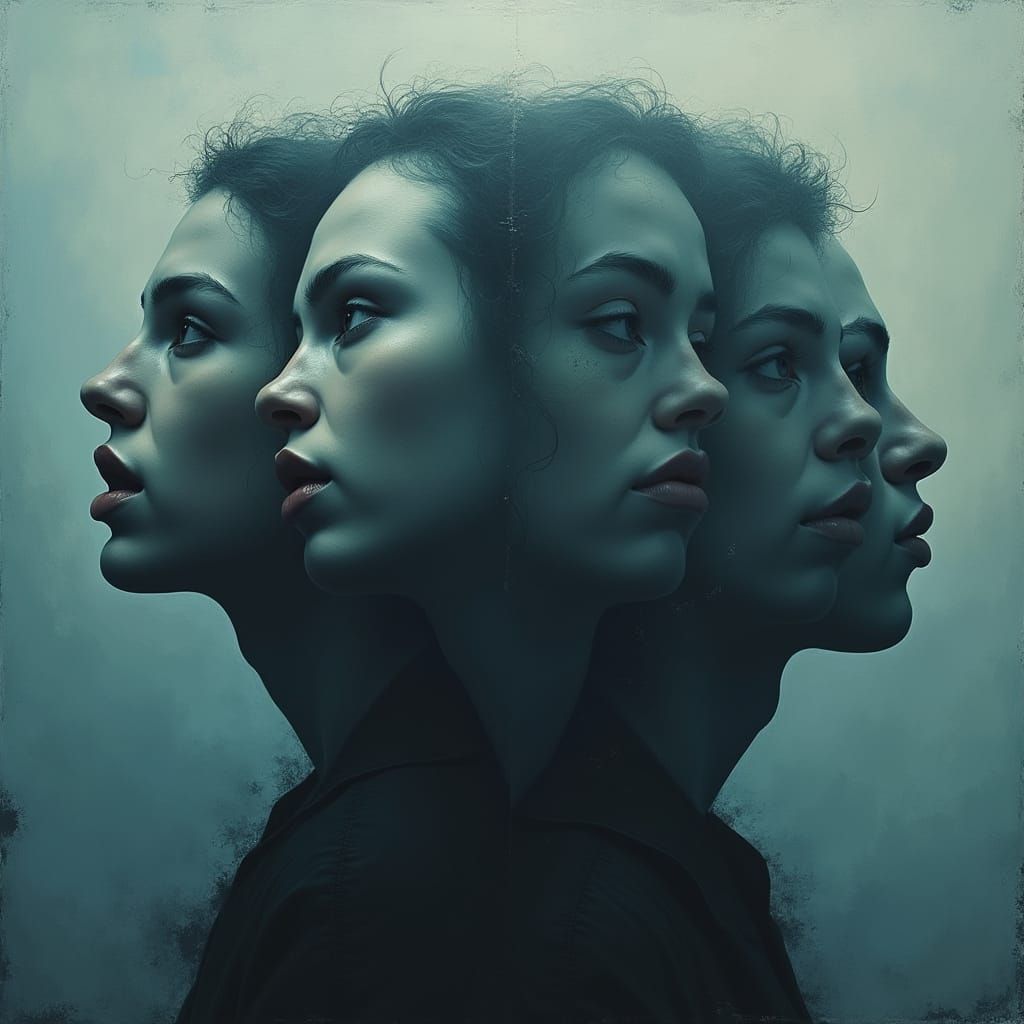 Fragmented Faces: A Surreal Exploration of Identity