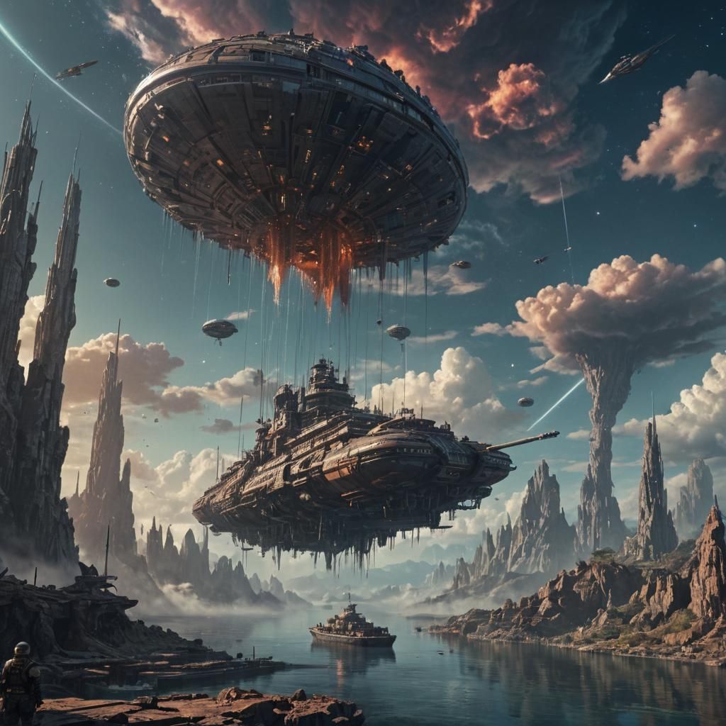 Sci-Fi Alien Invasion: Quantum Bombing of Cities