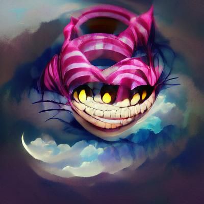 Colorful Cheshire Cat Grin