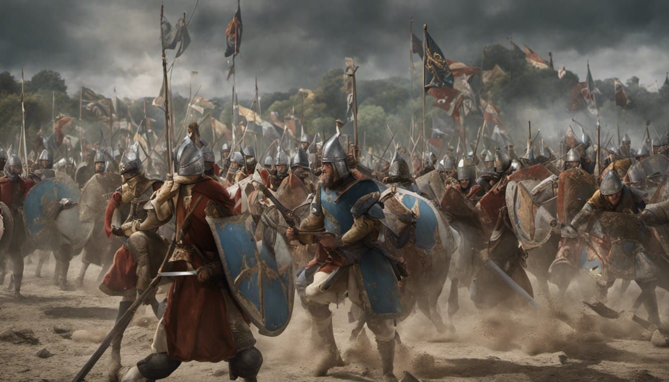 The Battle of Hastings 1066, 14 Oct 9am, Senlac Hill, Battle UK