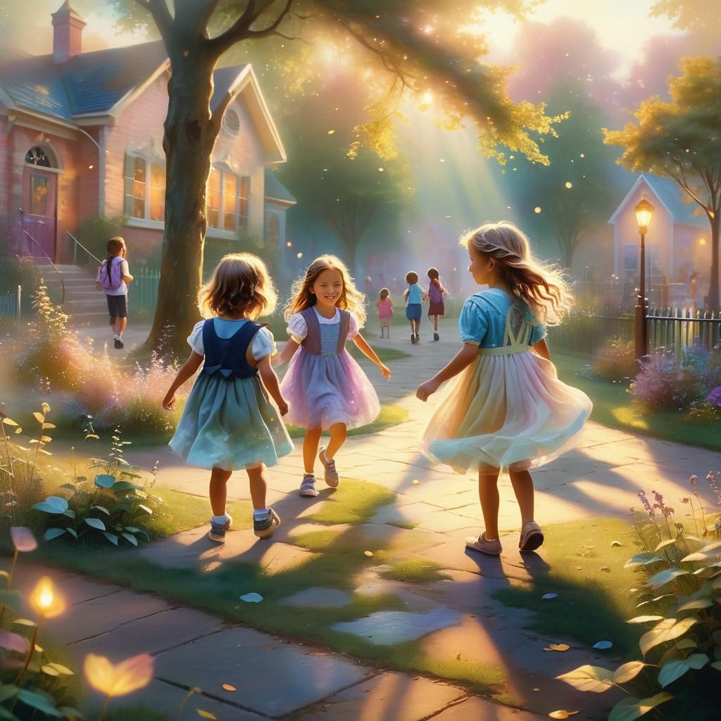 Whimsical Children's Playground in Enchanted Forest