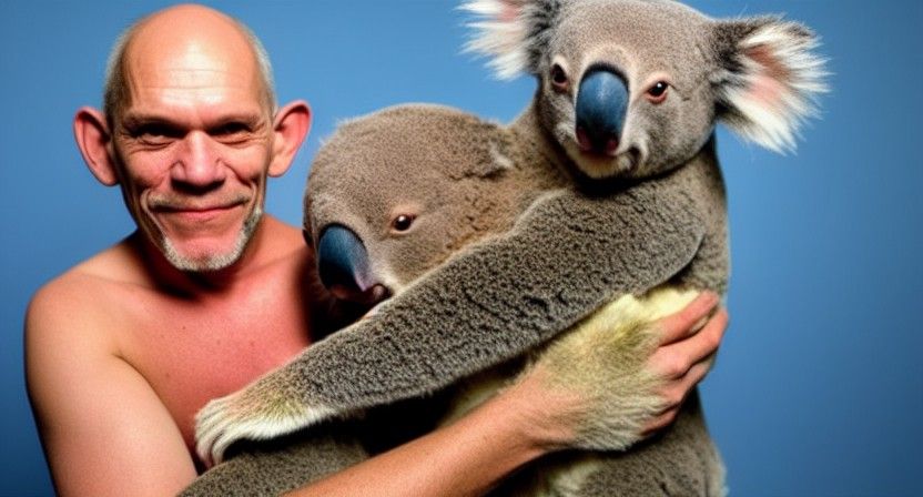 John Malkovich Holding a Koala