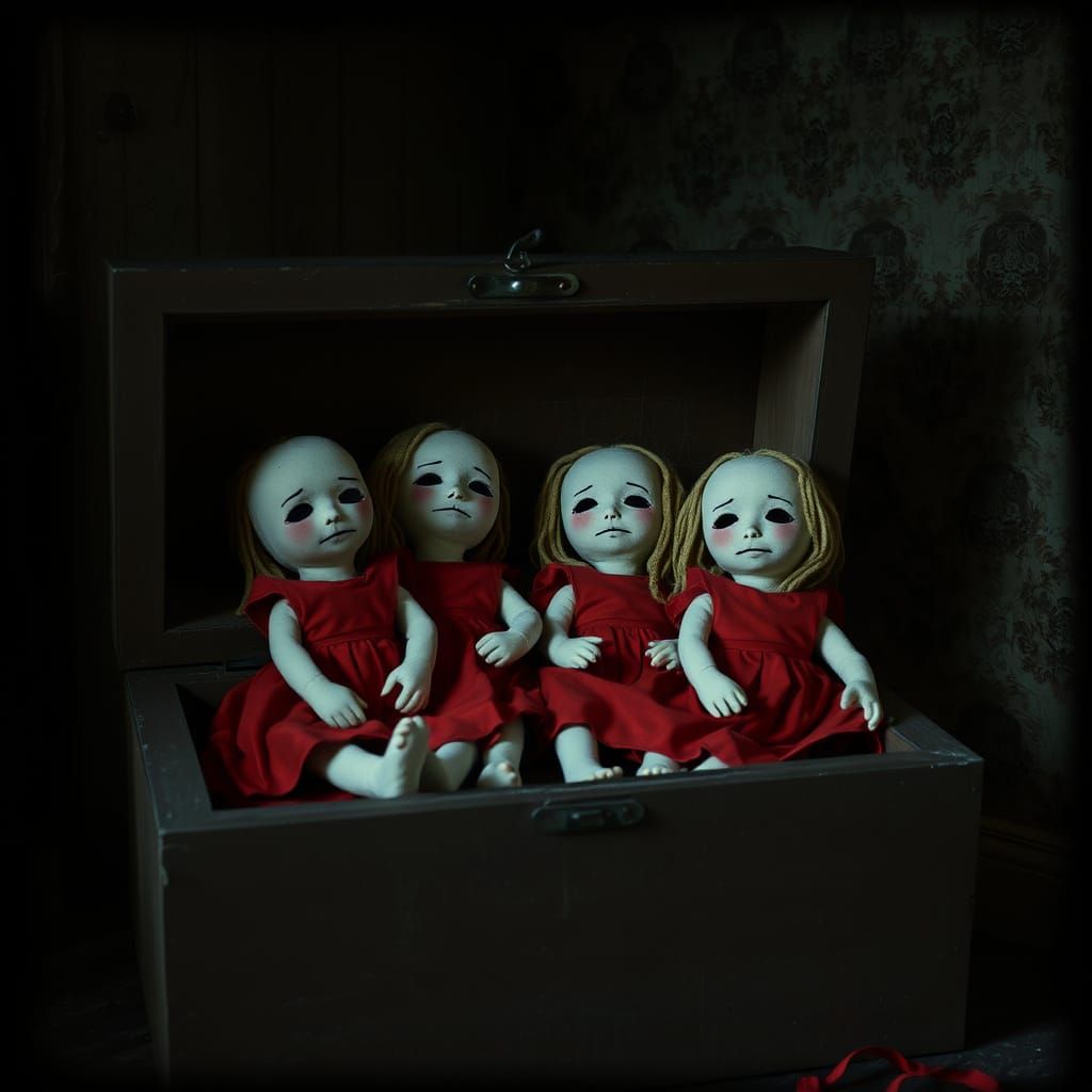 Dolls in a Dilapidated Room