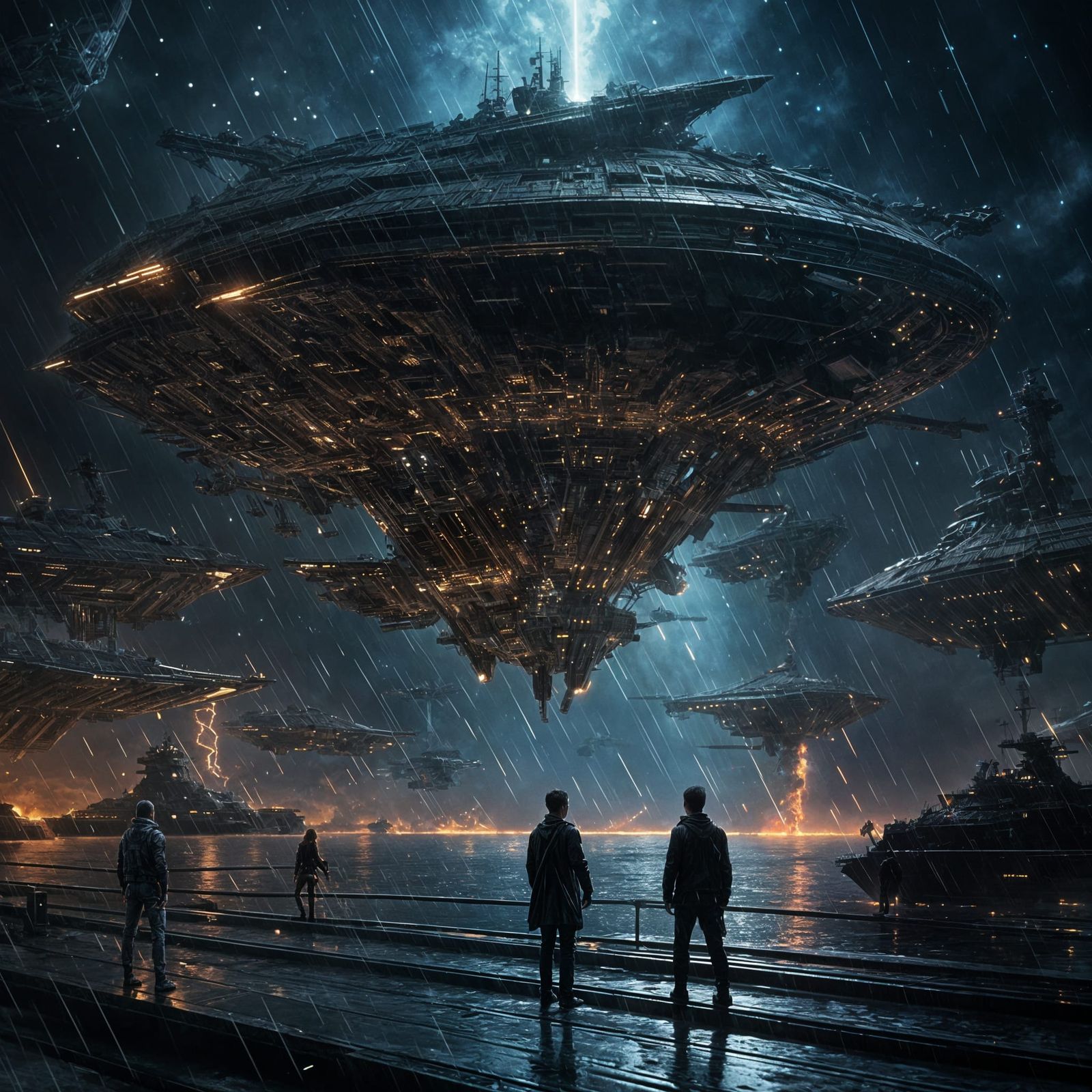 Sci-Fi Landscape Inspired by Blade Runner Monologue